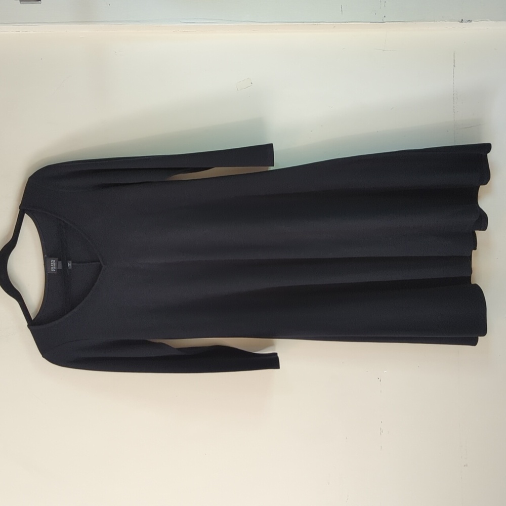 Eileen Fisher 3/4 Sleeve Tencel Wool Cashmere Blend Midi Dress S/P